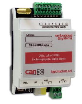 CANx / LoRa 433 MHz 8 x Universale IO