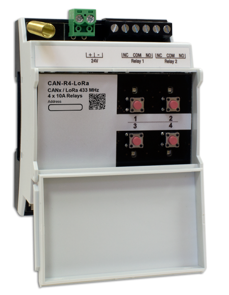 CANx / LoRa 433 MHz 4 x 10A Relays